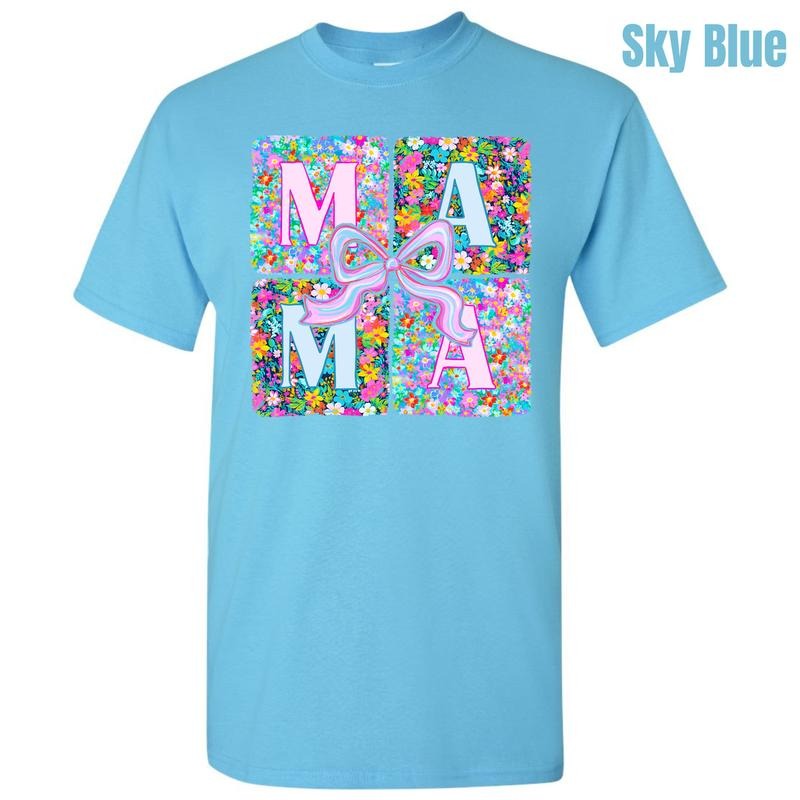 Flower Block Mama Gildan Short Sleeve T-Shirt 'NLB' Hoodie, Sweatshirt | InkThreadWorks.com