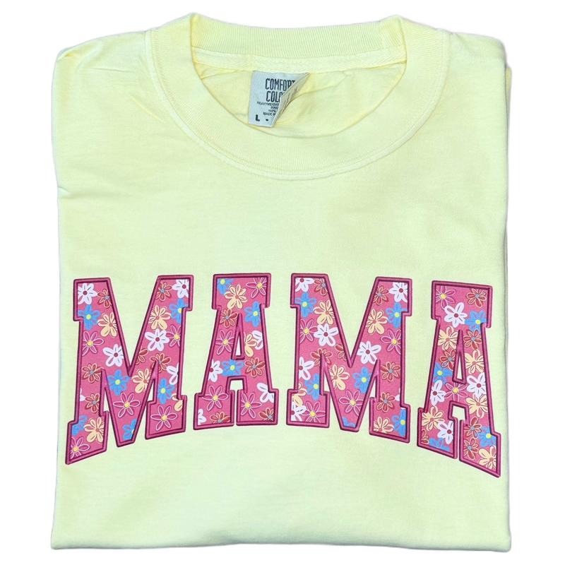 Flower Mama Comfort Colors  T-Shirt Hoodie, Sweatshirt | InkThreadWorks.com
