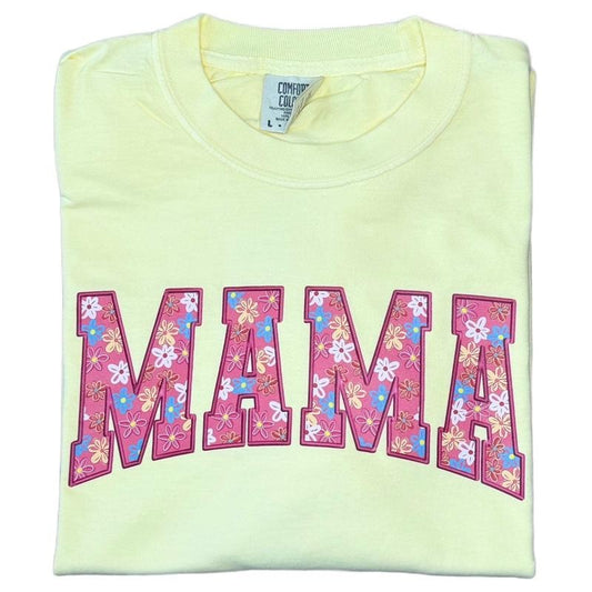 Flower Mama Comfort Colors  T-Shirt Hoodie, Sweatshirt | InkThreadWorks.com