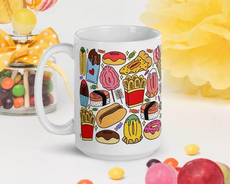 Foodie Gift Fast Food Vulva Mug, Hilarious Vagina Coffee Cup, 11Oz & 15Oz, Graphic Tees, Funny Coffee Mug Gift