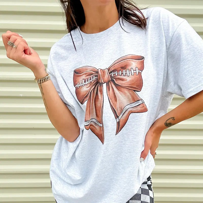 Football Bow Graphic Top