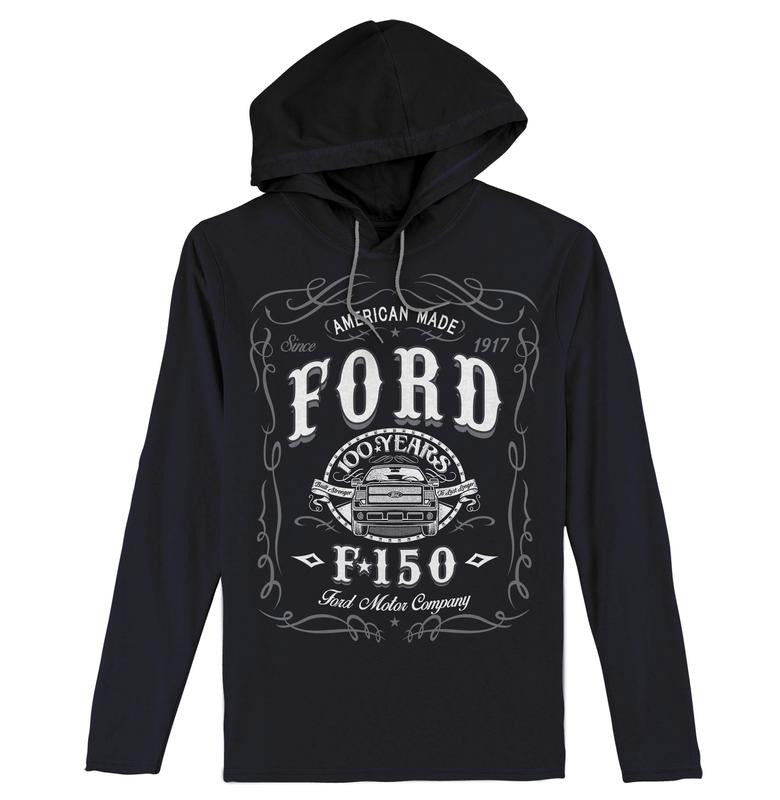 Ford F-150 Long Sleeve Hooded T-Shirt - Black Hoodie, Sweatshirt | InkThreadWorks.com