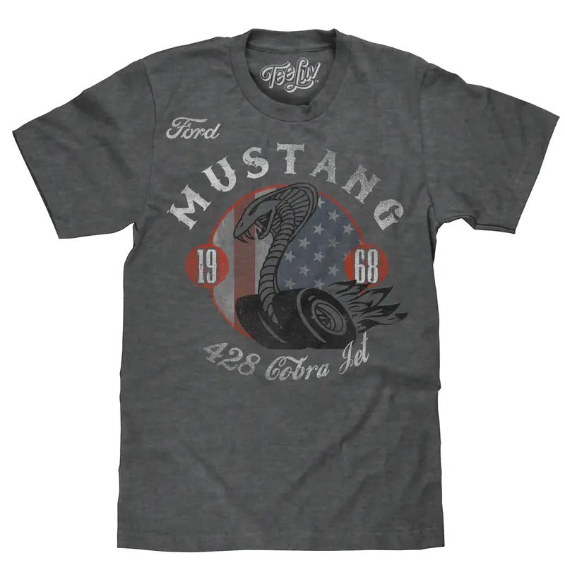 Ford Mustang Cobra T-Shirt - Gray Hoodie, Sweatshirt | InkThreadWorks.com