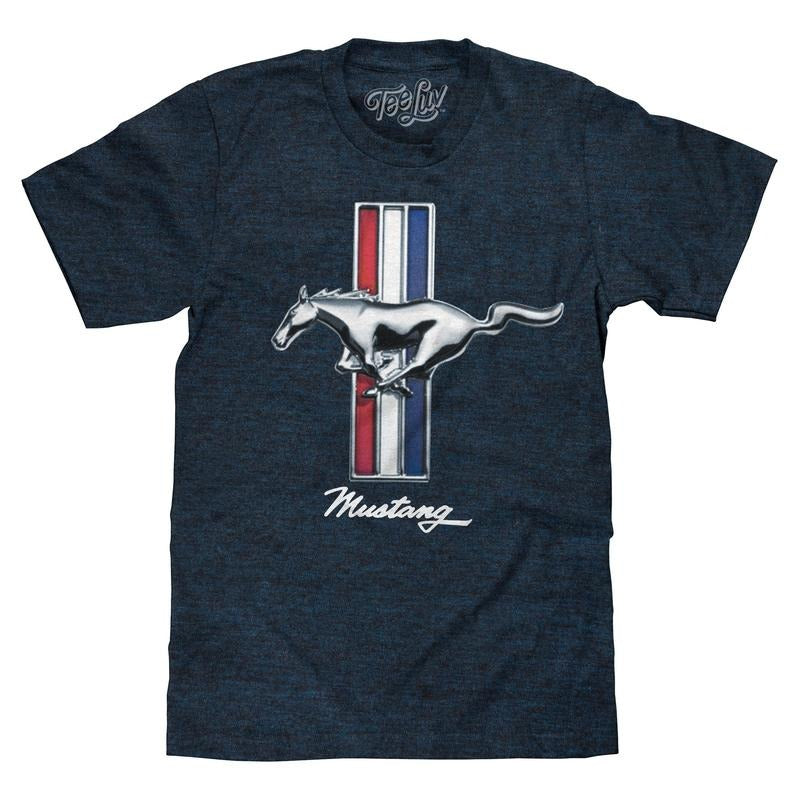 Ford Mustang Logo T-Shirt - Navy Hoodie, Sweatshirt | InkThreadWorks.com