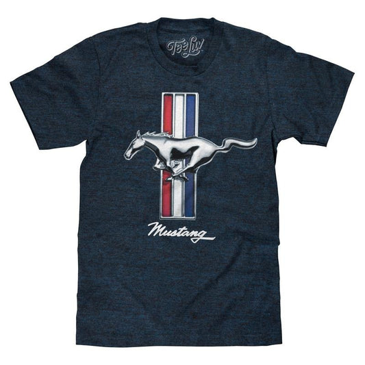 Ford Mustang Logo T-Shirt - Navy Hoodie, Sweatshirt | InkThreadWorks.com