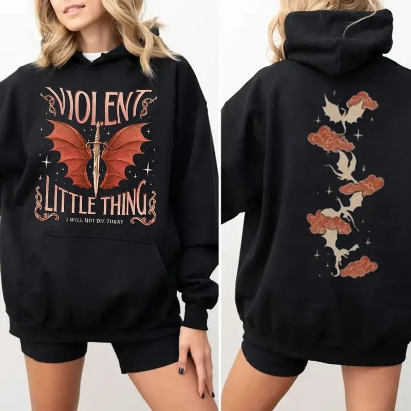Fourth Wing Fan Shirt, Violet Sorrengail Shirts, Violent Little Thing T Shirt, Xaden Riorson Sweatshirt, Dragon Rider Bookish Gift, Unisex Sweater Pullover Tee