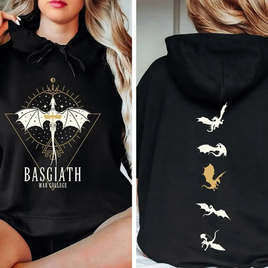 Fourth Wing Hoodie, Basgiath War College Hoodie, Dragon Rider Hoodie, Riders Quadrant, Violet Sorrengail, Xaden Riorson,...