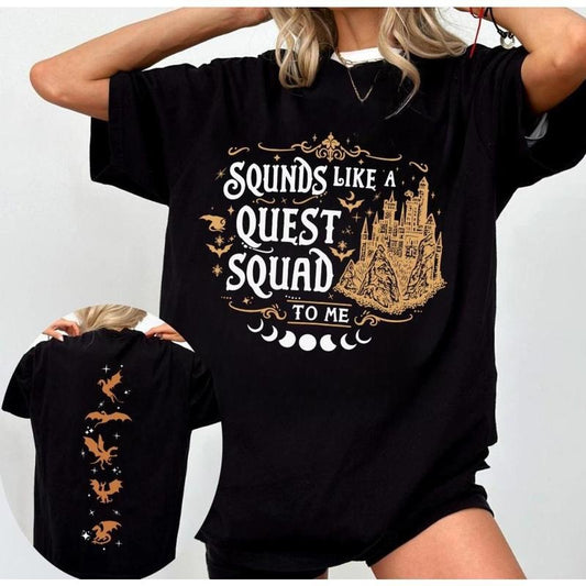 Fourth Wing Quest Squad Shirt, Ridoc Dragon Rider Shirts, Onyx Storm Riorson House Shirt, Fantasy Bookish Merch, Gift For...