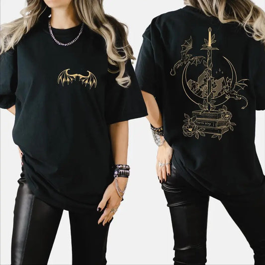 Fourth Wing Shirt, Basgiath Shirt, Violet Sorrengail, Bookish Shirt, Xaden Riorson, Quest Squad, Onyx Storm Tee Hoodie,...