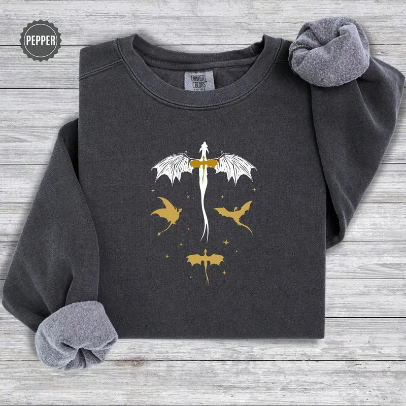 Fourth Wing Sweatshirt, Basgiath War College Sweatshirt, Violet Sorrengail, Bookish Shirt, Xaden Riorson, Gifts For...