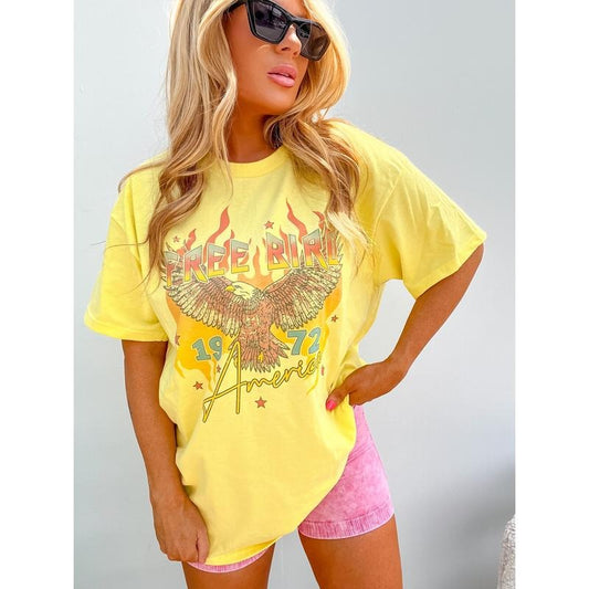 Free Bird America Graphic Top