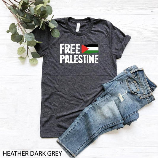 Free Palestine - Shirt, Palestine Flag Crewneck, Palestine Shirt, Stand With Palestine Shirt, Unisex T-Shirt, Gifts For...