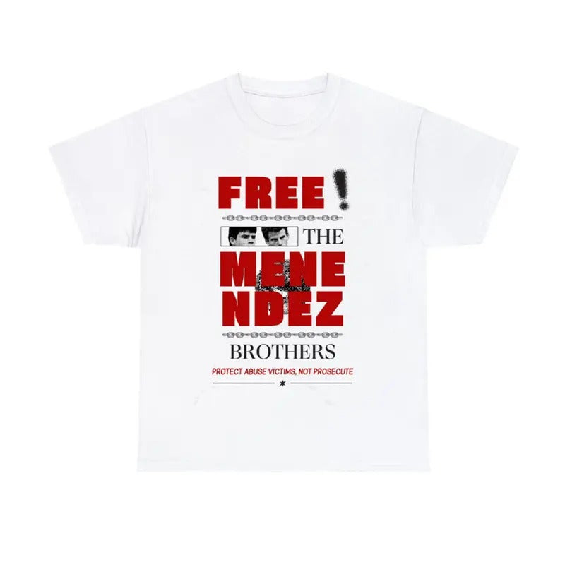 Free The Menendez Brothers Staple Gender-Neutral, Unisex Ringer Tee, T-Shirt Hoodie, Sweatshirt | InkThreadWorks.com