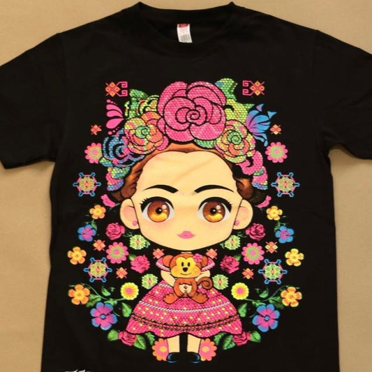 Frida con changuito  T-shirts Cotton Summer Hoodie, Sweatshirt | InkThreadWorks.com