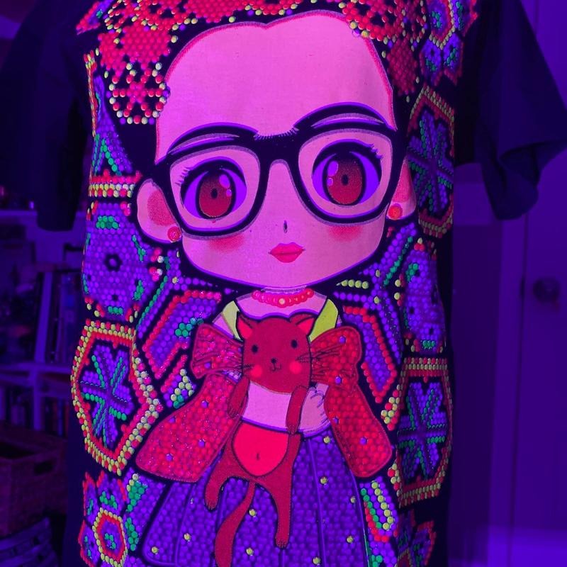 Frida kahlo T-shirts Black Cotton Hoodie, Sweatshirt | InkThreadWorks.com