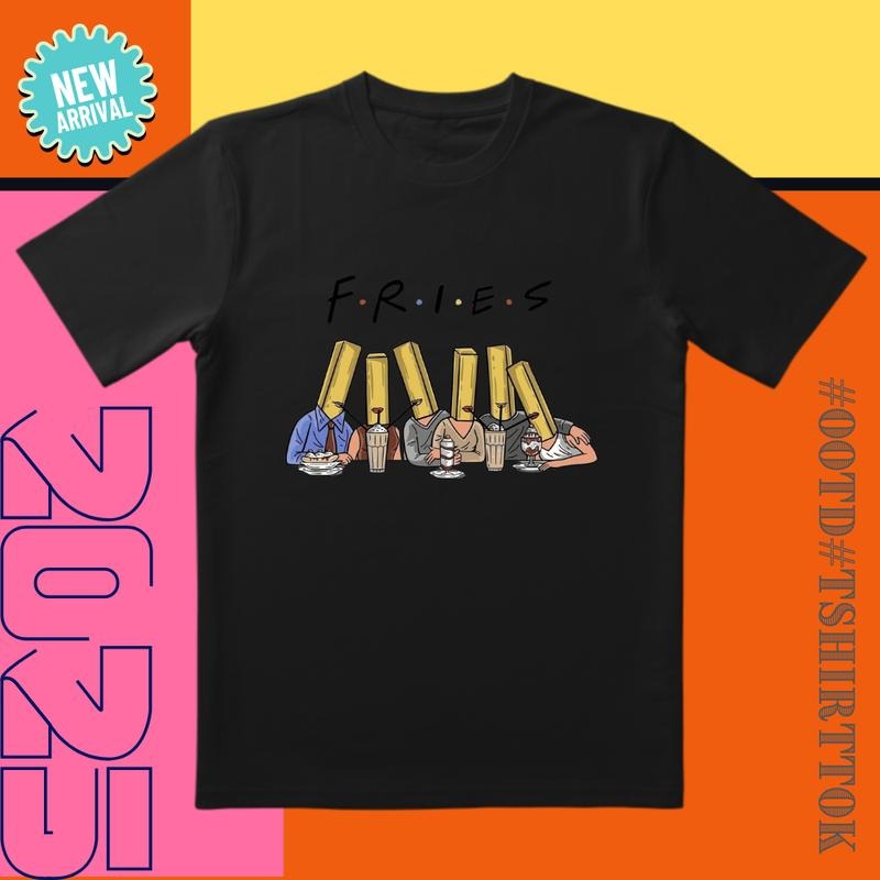 Fries Head Graphic Tee | Neon Collision Design | Slimming Fit | Foodie Social Media Must-Have