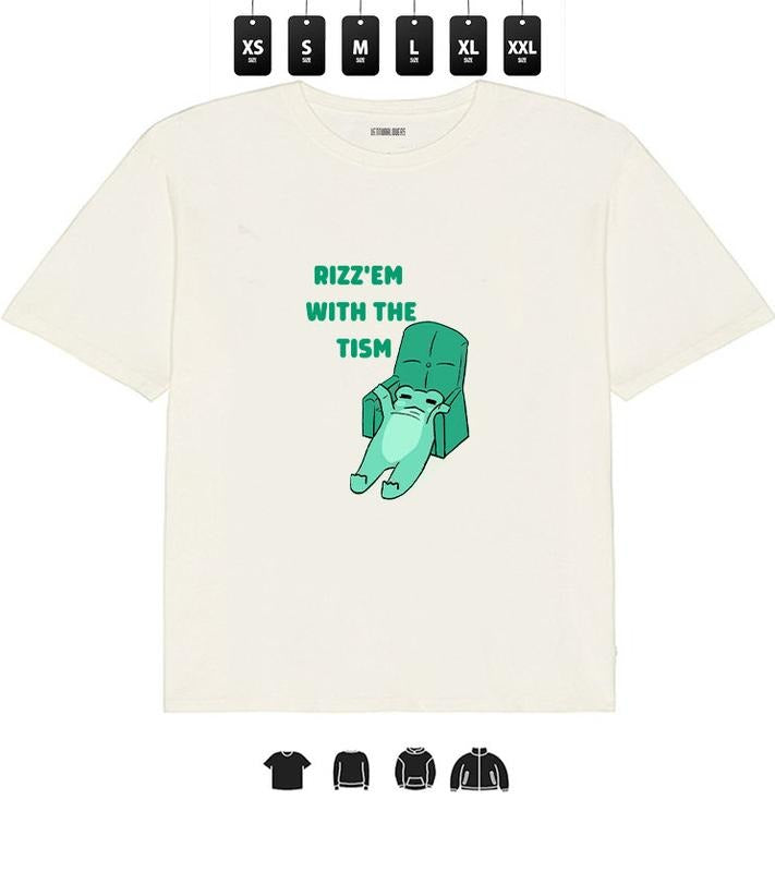 Frog Rizz Em with The Tism T-Shirt, Unisex T-Shirt, Gifts Hoodie, Sweatshirt | InkThreadWorks.com