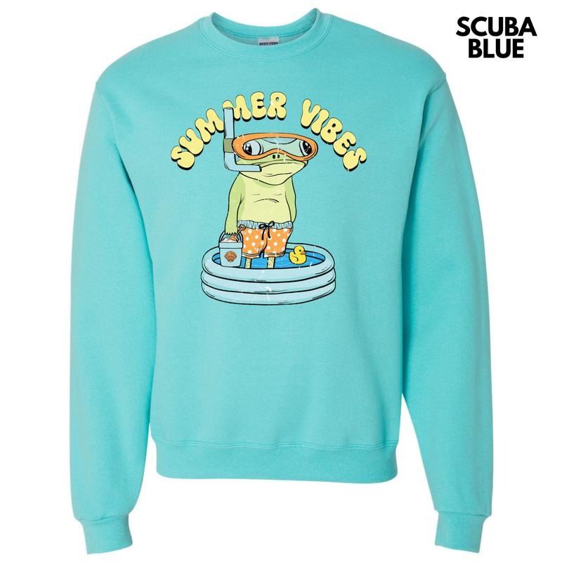 Frog Summer Vibes Sweatshirt T-Shirts, Hoodie | InkThreadWorks.com