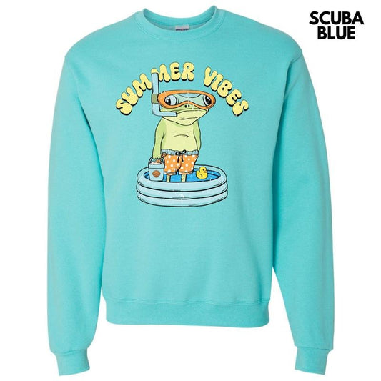 Frog Summer Vibes Sweatshirt T-Shirts, Hoodie | InkThreadWorks.com