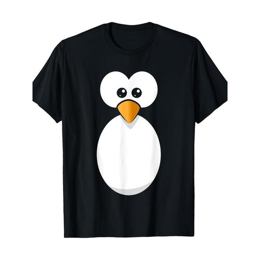 Fun penguin face design or simple clothing Black Penguin T-shirt Made in USA Hoodie, Sweatshirt | InkThreadWorks.com