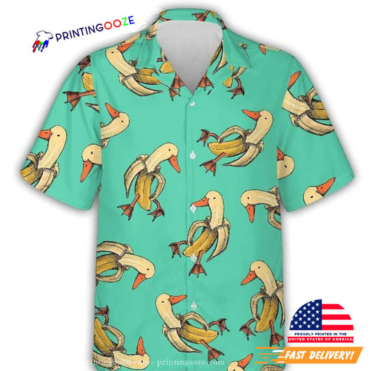 Funny Banana Duck Hawaiian Shirt