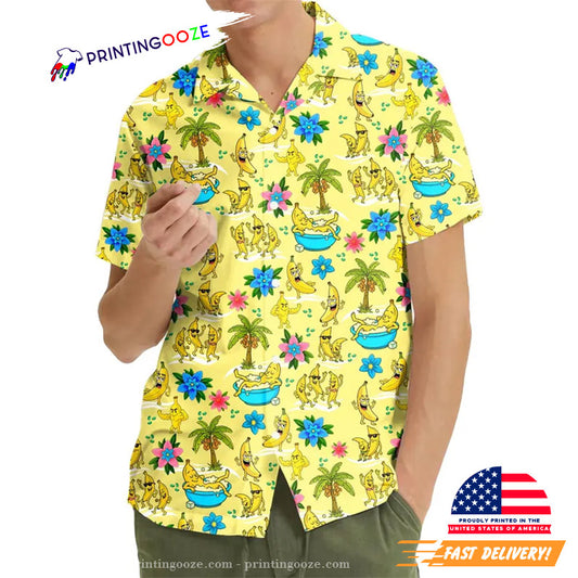 Funny Banana Tropical Summer Beach Hawaiian Shirt