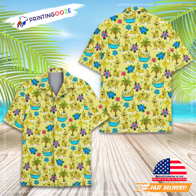 Funny Banana Tropical Summer Beach Hawaiian Shirt