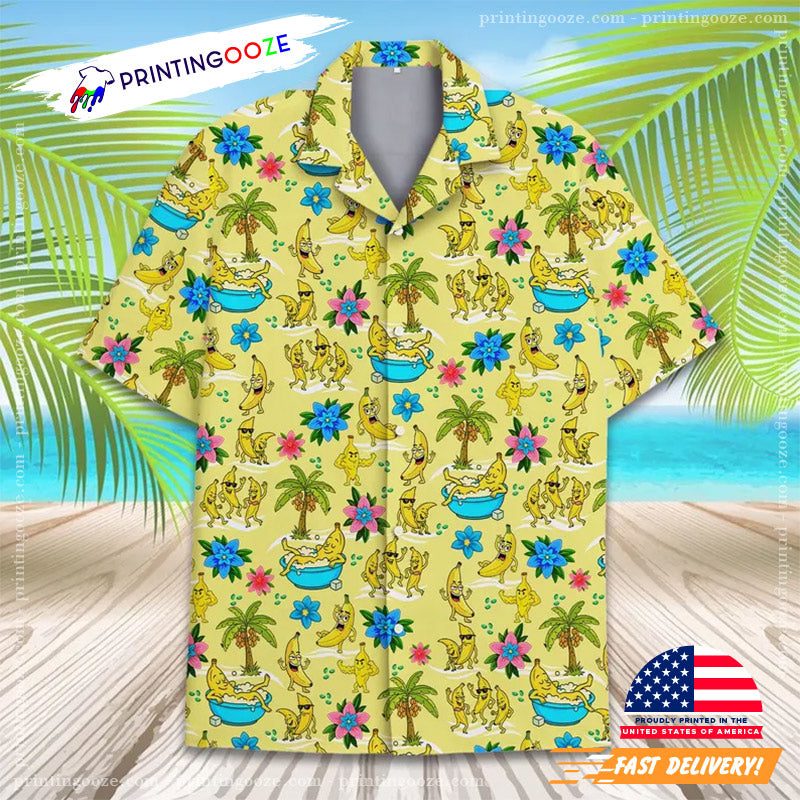 Funny Banana Tropical Summer Beach Hawaiian Shirt