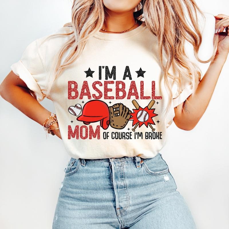 Funny Baseball Mom T-Shirt, Baseball T-Shirt, Baseball Shirt , Retro Baseball Mama T-Shirt Hoodie, Sweatshirt