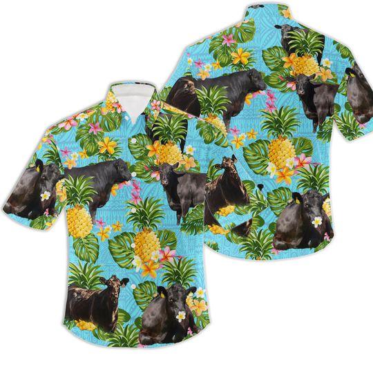 Funny black angus cow hawaiian shirt gift for family and friend 2711326
