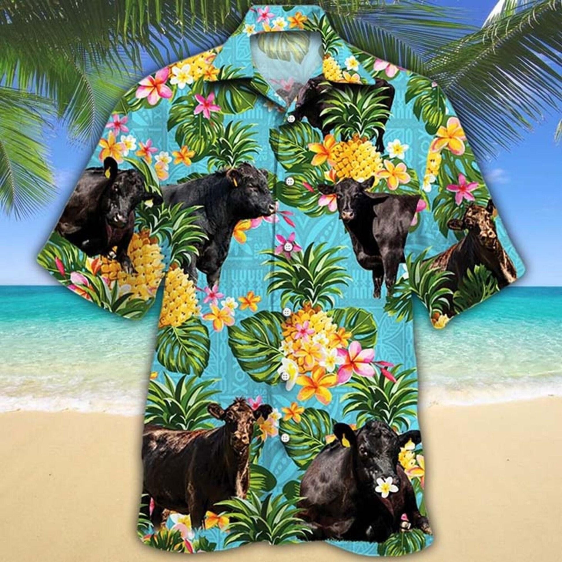 Funny black angus cow hawaiian shirt gift for family and friend 2711326