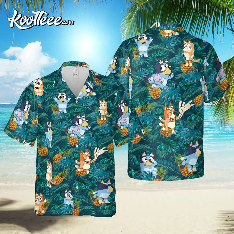Funny Bluey Beach Outfit Hawaiian Shirt