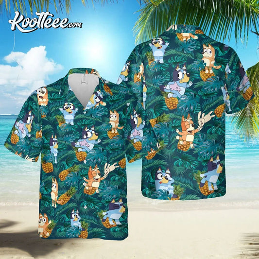 Funny Bluey Beach Outfit Hawaiian Shirt