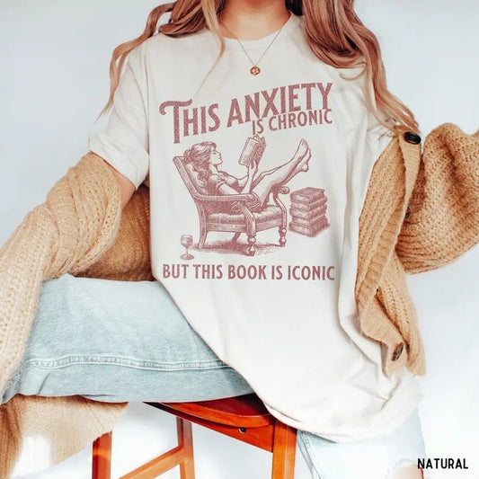 Funny Bookish Shirt, Anxiety Humor, Book Lover Shirt, Gift for Reader, Booktok Stuff, Bookworm, Smut Shirt, acotar, Bookish Tee, throne of glass merch