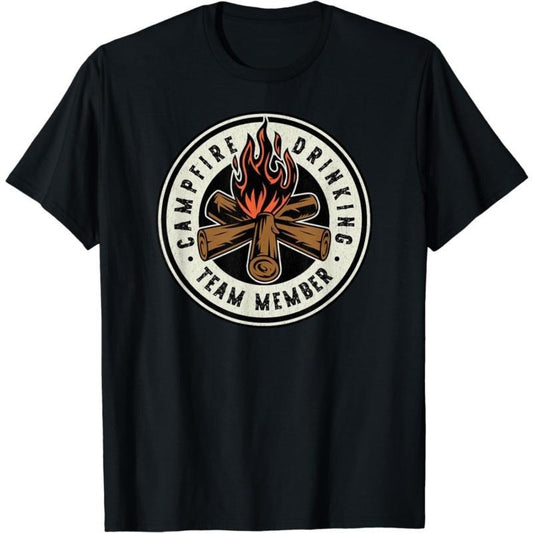 Funny Camping Shirts Campfire Drinking Team Tee Shirts Fun Gift Unisex T-Shirt Sweatshirt, Hoodie, Comfort Colors