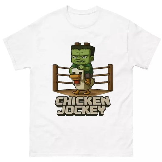 Funny Chicken Jockey T-Shirt Featuring Hilarious Meme and Playful Gaming Design Hoodie, Sweatshirt | InkThreadWorks.com