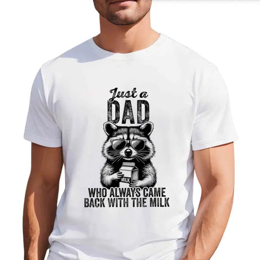 Funny Dad Shirt Fathers Day Shirt, Just A Dad Who Always Came Back With The Milk Tshirt for Dad Gift Hoodie, Sweatshirt