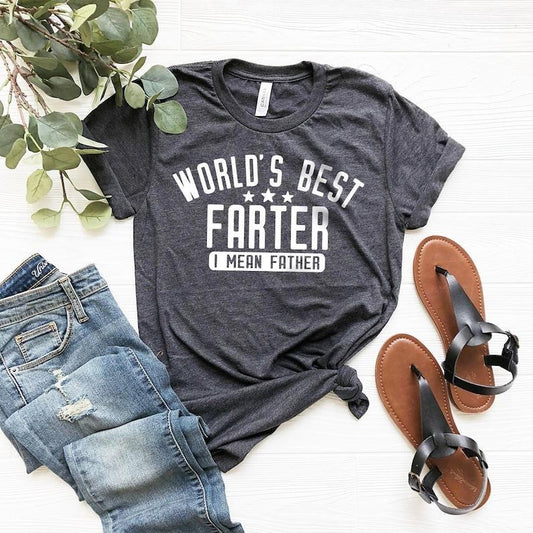 Funny Dad Shirt, Dad Birthday Gift, Dad Gift, Gift For Dad, Father Humor Shirt, Farter Father Tee, World's Best Farter I...