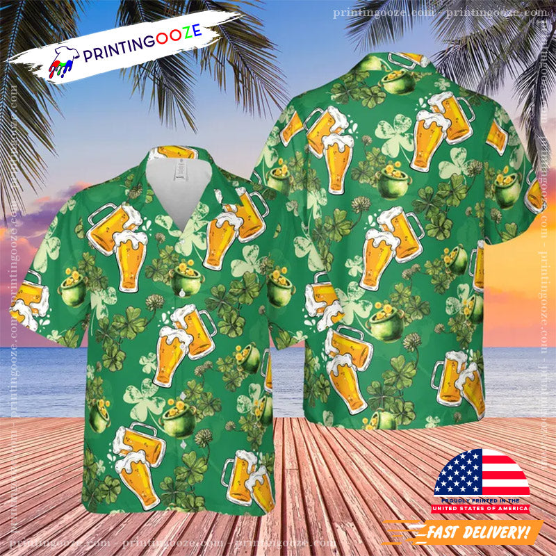 Funny Drinking St Patrick Hawaiian Shirt