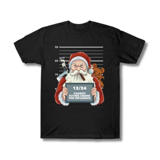 Funny Drunk Santa Claus Mugshot Naughty Santa Christmas Graphic Tee, Sweatshirt, Hoodie Gift For Women Top Womenswear Underwear Humen Lady Comfort