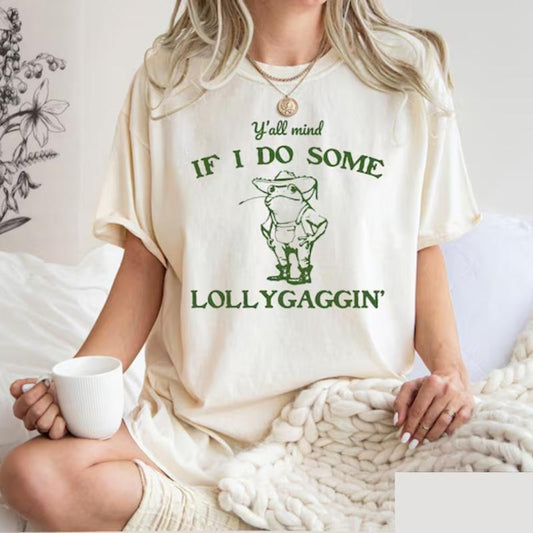 Funny Frog Shirt, Meme Shirt, Cowboy Frog Shirt, Funny Western Shirt, Frog T-shirt, Funny Sayings Shirt, Meme Graphic Tees,90s Graphic Shirt Cotton Printed Top Womenswear