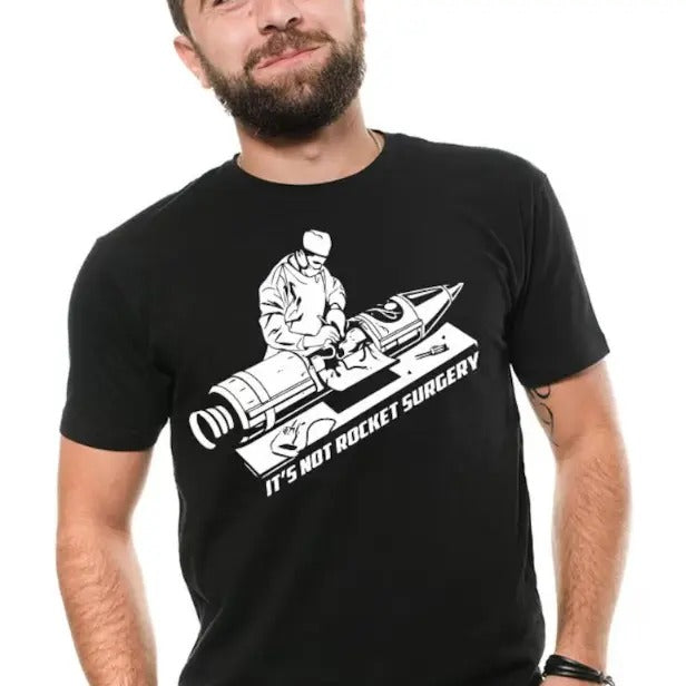 Funny Geek T-shirt Rocket Surgery Funny Mens shirt birthday gift T-shirt Hoodie, Sweatshirt | InkThreadWorks.com