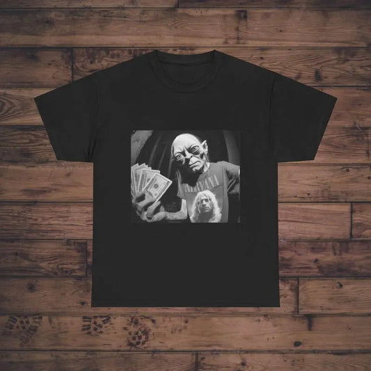Funny Goblin Tee - Unisex Heavy Cotton T-Shirt, Gollum Lord of the Rings Shirt, Fantasy Movie Fan Gift, Novelty Graphic Tee, Tolkien Lover