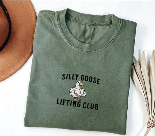 Funny Graphic Lifting Shirt Workout Silly Goose Shirt, Gift for Personal Trainer Powerlifting, Workout Silly Goose Shirt, Gym Shirt, Men Muscle gym shirt