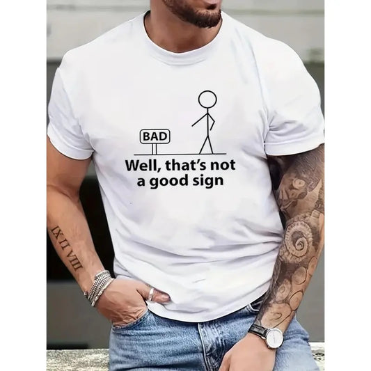 Funny Graphic T-shirt - Humorous Design, Ultra-Comfortable, Moisture-Wicking, Fashionable - Classic Mens Crew Neck, Short Sleeve, Perfect for Summer Casual Wear Made in USA