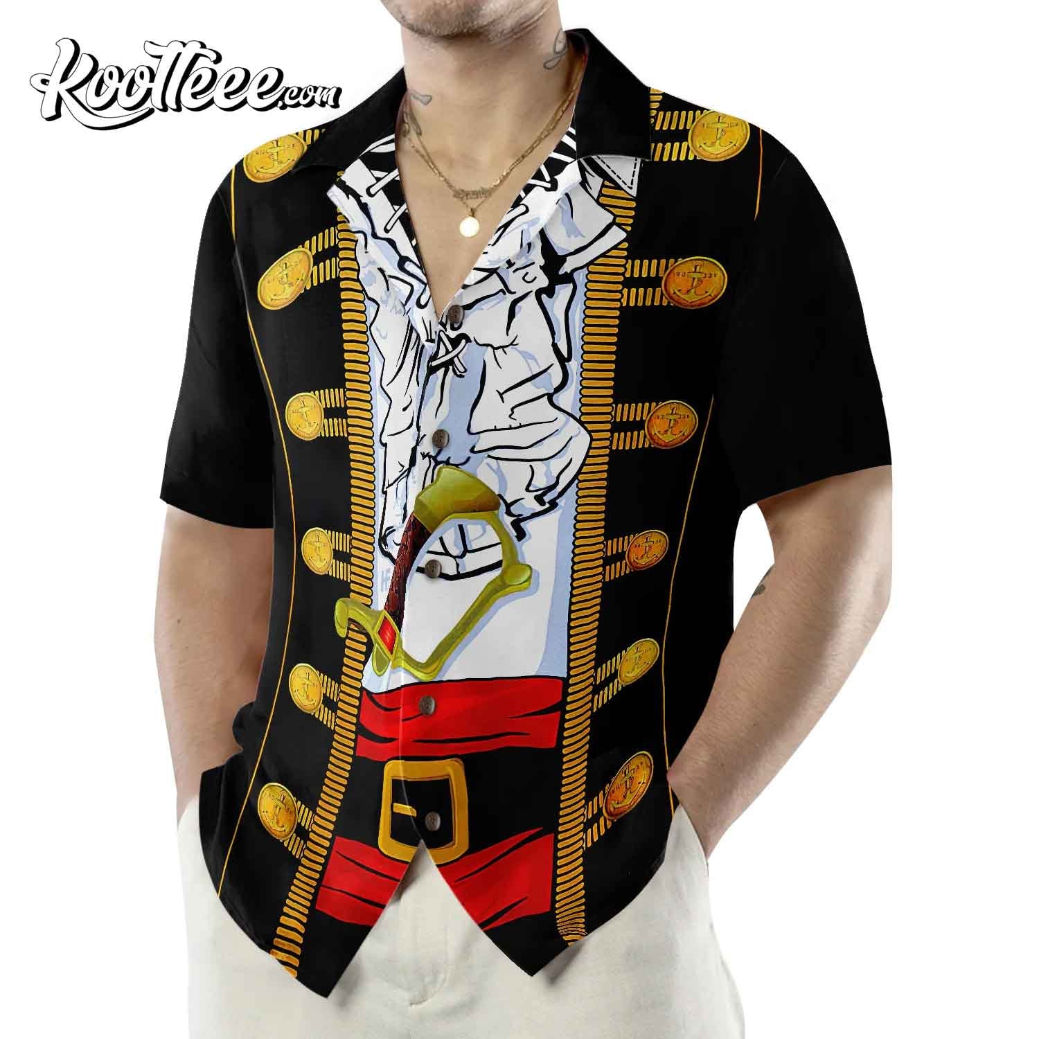 Funny Halloween Pirate Costume Hawaiian Shirt