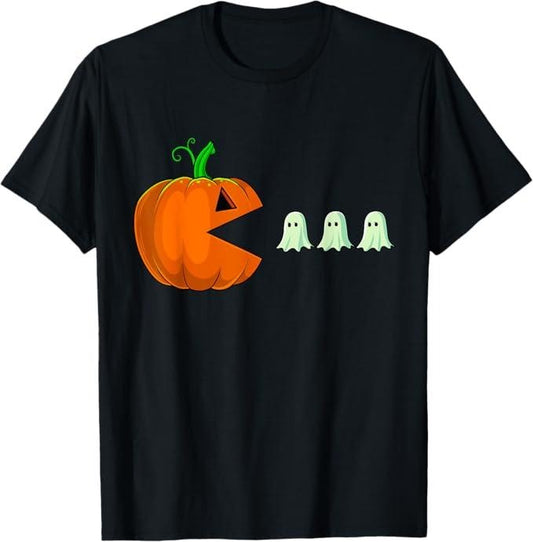 Funny Halloween Shirts For Men, Halloween Pumpkin Funny Ghosts T-Shirt Menswear