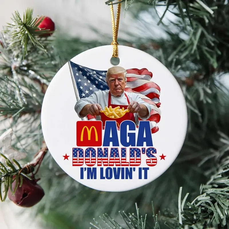 Funny Maga Donald Ornament, Trump 2024 Ornament, Election 2024 Ornament, Trump Vance 2024, Political Trends, MAGA Trump Ornament, Xmas Gifts