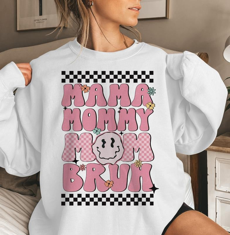 Funny Mama Sweatshirt, Mama Mommy Mom Bruh Sweatshirt, Mama Sweatshirt, Mother's Day, Funny mama quotes Sweatshirt,...
