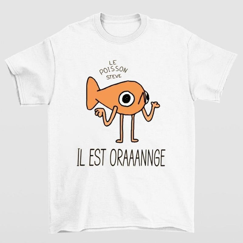 Funny Meme T-Shirt Featuring Le Poisson Steve and Bold Graphics for Everyday Wear